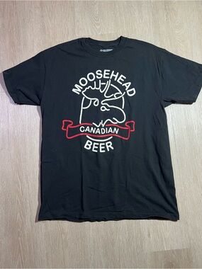 Karbon Moosehead Canadian Beer 150 Years Men’s Large Black Graphic Tee